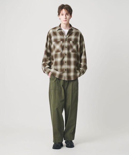 5525Gallery(ゴーゴーニーゴーギャラリー)の「【別注】 <5525gallery>オンブレ チェック シャツ(シャツ/ブラウス・メンズ・ダークブラウン/ブラック・M/L)」の5枚目の写真