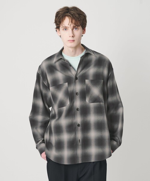 5525Gallery(ゴーゴーニーゴーギャラリー)の「【別注】 <5525gallery>オンブレ チェック シャツ(シャツ/ブラウス・メンズ・ダークブラウン/ブラック・M/L)」の7枚目の写真