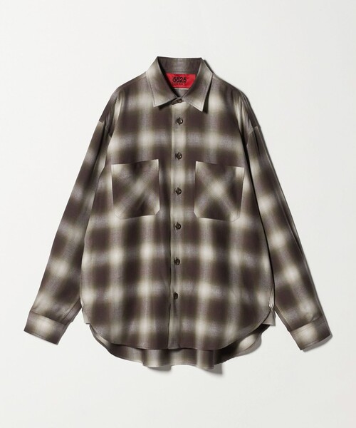 5525Gallery(ゴーゴーニーゴーギャラリー)の「【別注】 <5525gallery>オンブレ チェック シャツ(シャツ/ブラウス・メンズ・ダークブラウン/ブラック・M/L)」の11枚目の写真