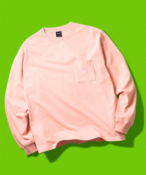 HUF(ハフ)の「BOX LOGO POCKET LS TEE(Tシャツ/カットソー・メンズ・ブラック/ダークグリーン/オレンジ系その他/ホワイト・S/M/L/XL/XXL)」の4枚目の写真