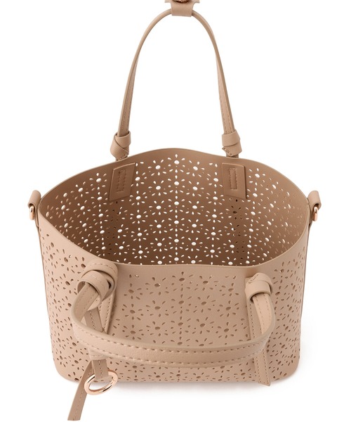 ROPE' PICNIC（ロペピクニック）の「フルーレットパンチングレースミニショルダーバッグ/2WAY（ショルダーバッグ・レディース・オフホワイト/ベージュ系その他/ブラウン・FREE）」の14枚目の写真