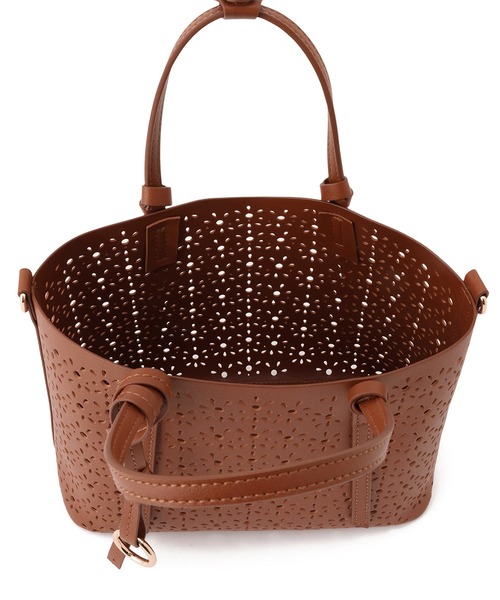 ROPE' PICNIC（ロペピクニック）の「フルーレットパンチングレースミニショルダーバッグ/2WAY（ショルダーバッグ・レディース・オフホワイト/ベージュ系その他/ブラウン・FREE）」の21枚目の写真