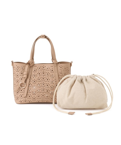 ROPE' PICNIC(ロペピクニック)の「フルーレットパンチングレースミニショルダーバッグ/2WAY(ショルダーバッグ・レディース・オフホワイト/ベージュ系その他/ブラウン・FREE)」の22枚目の写真