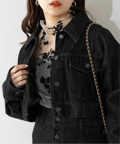 Per sist ence（パーシエンス）の「フラワープリントシアーハイネックカットソー（Tシャツ/カットソー・レディース・アイボリー/ブラック/グレー・ONE SIZE）」の22枚目の写真