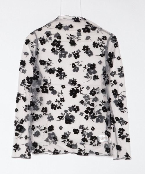Per sist ence（パーシエンス）の「フラワープリントシアーハイネックカットソー（Tシャツ/カットソー・レディース・アイボリー/ブラック/グレー・ONE SIZE）」の12枚目の写真