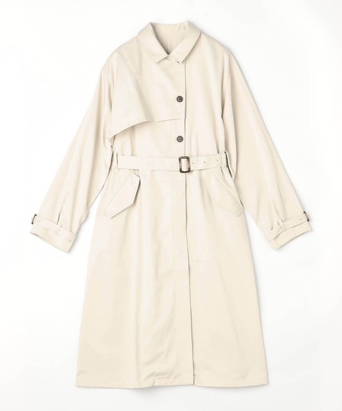 NICOLE CLUB(ニコル クラブ)の「トレンチコート(トレンチコート・レディース・ネイビー/オフホワイト/サックスブルー・MEDIUM)」の19枚目の写真
