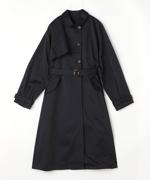 NICOLE CLUB(ニコル クラブ)の「トレンチコート(トレンチコート・レディース・ネイビー/オフホワイト/サックスブルー・MEDIUM)」の20枚目の写真