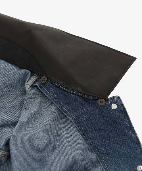 le.coeur blanc（ルクールブラン）の「異素材エリデニムジャケット（デニムジャケット・レディース・サックスブルー/ブルー・38）」の3枚目の写真