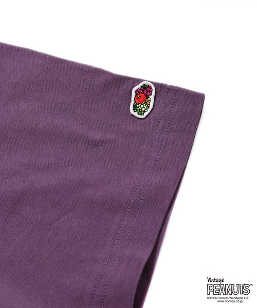 FRUIT OF THE LOOM(フルーツオブザルーム)の「FTL x PEANUTS 19/-スラブ天竺2 / ピーナッツ コラボ 半袖Tシャツ / SUPER STAR SNOOPY(Tシャツ/カットソー・メンズ・ピンク/パープル・S/M/L)」の7枚目の写真