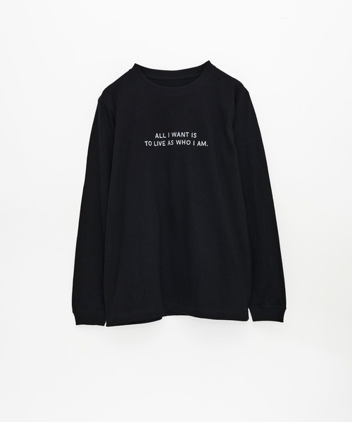 Nora Lily elle(ノラリリーエル)の「【Nora Lily】「elle」"All i want is to live as who i am." L/S Tee(Tシャツ/カットソー・レディース・ホワイト/ブラック・SMALL)」の17枚目の写真