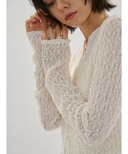 emmi(エミ)の「2wayストレッチレースカットソー(Tシャツ/カットソー・レディース・オフホワイト/オレンジ/ライム/ブラック・F)」の21枚目の写真