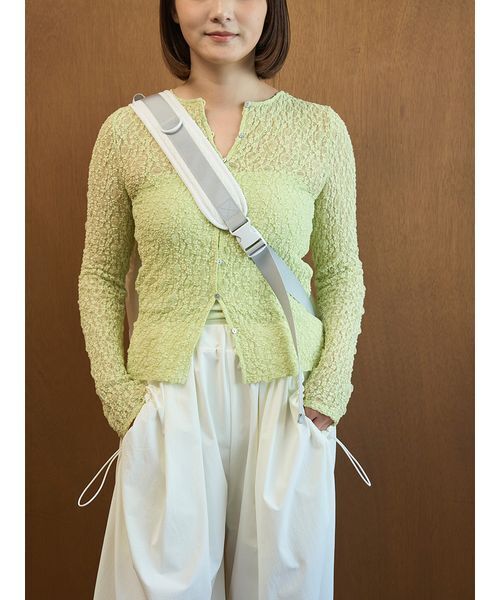emmi(エミ)の「2wayストレッチレースカットソー(Tシャツ/カットソー・レディース・オフホワイト/オレンジ/ライム/ブラック・F)」の8枚目の写真