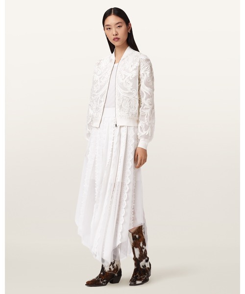 ALLSAINTS(オールセインツ)の「VASHTIE LACE MAXI SKIRT | VASHTIE レース マキシ スカート(スカート・レディース・ホワイト・4/6/8/10)」の1枚目の写真