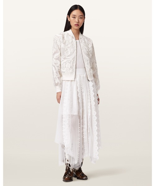 ALLSAINTS(オールセインツ)の「VASHTIE LACE MAXI SKIRT | VASHTIE レース マキシ スカート(スカート・レディース・ホワイト・4/6/8/10)」の4枚目の写真