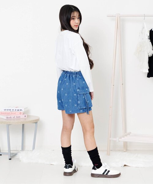 algy(アルジー)の「2WAYハイソックス(ソックス/靴下・キッズ・ラベンダー/ブラック・21/24)」の3枚目の写真