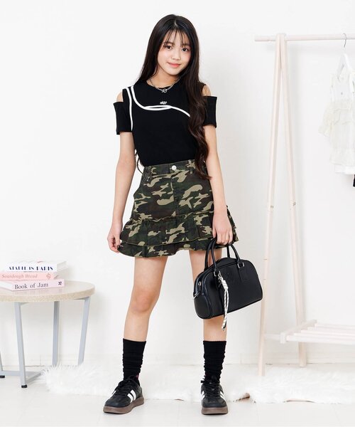 algy(アルジー)の「2WAYハイソックス(ソックス/靴下・キッズ・ラベンダー/ブラック・21/24)」の5枚目の写真