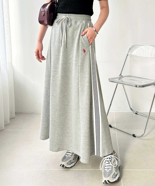 U.S. POLO ASSN.（ユーエスポロアッスン）の「GeeRA別注【U.S. POLO ASSN.】サイドラインスカート（スカート・レディース・ブラック/グレー・SMALL/MEDIUM/LARGE/X-LARGE）」の2枚目の写真