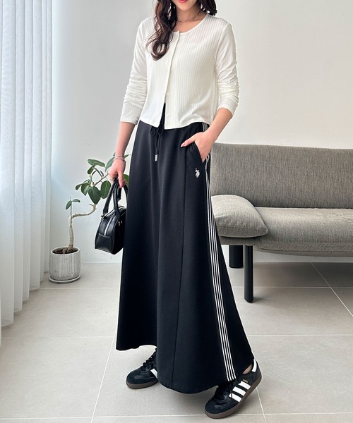 U.S. POLO ASSN.（ユーエスポロアッスン）の「GeeRA別注【U.S. POLO ASSN.】サイドラインスカート（スカート・レディース・ブラック/グレー・SMALL/MEDIUM/LARGE/X-LARGE）」の5枚目の写真