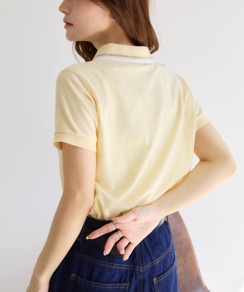 U.S. POLO ASSN.(ユーエスポロアッスン)の「【U.S. POLO ASSN./ユーエスポロアッスン】ワンポイントロゴ刺繍 配色ライン 鹿の子 ポロシャツ(ポロシャツ・レディース・ネイビー/オフホワイト/ピンク/ブラック/イエロー・L/LL/M)」の16枚目の写真