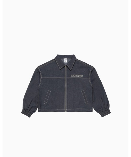 CONVERSE(コンバース)の「SYNTHETIC DENIM JACKET L / シンセティックデニムジャケットL(その他アウター・レディース・ネイビー・S/M/L)」の1枚目の写真