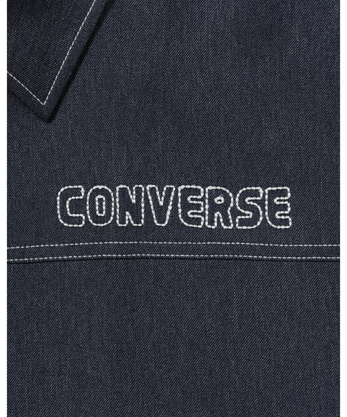 CONVERSE(コンバース)の「SYNTHETIC DENIM JACKET L / シンセティックデニムジャケットL(その他アウター・レディース・ネイビー・S/M/L)」の3枚目の写真