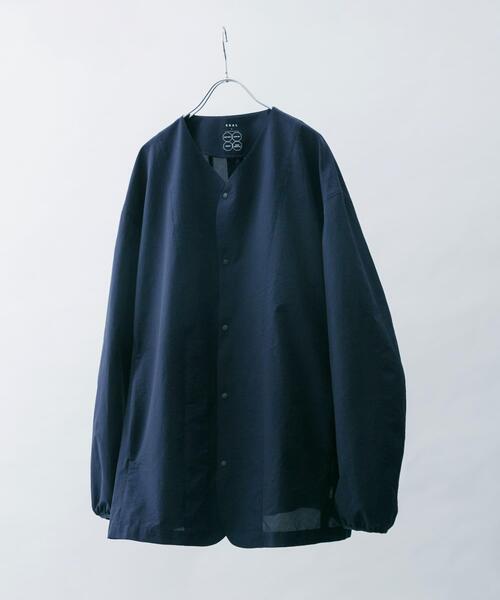 EKAL（エカル）の「DOT AIR NO COLLOR CARDIGAN（カーディガン/ボレロ・メンズ・ブラック/オレンジ系その他/ネイビー・LARGE/MEDIUM）」の3枚目の写真