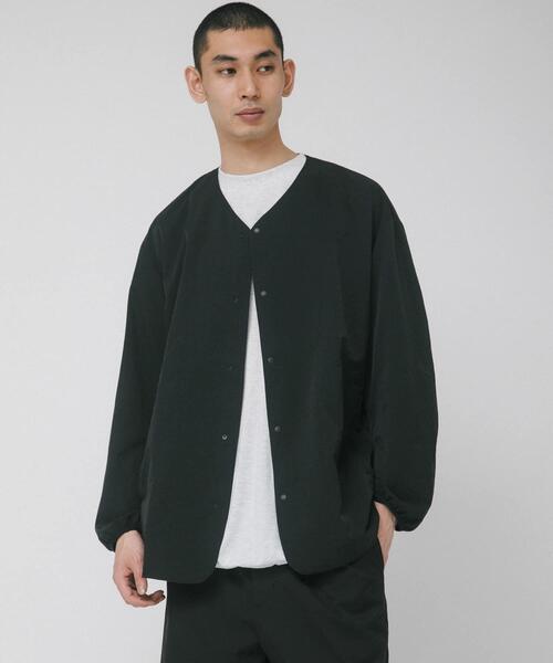 EKAL（エカル）の「DOT AIR NO COLLOR CARDIGAN（カーディガン/ボレロ・メンズ・ブラック/オレンジ系その他/ネイビー・LARGE/MEDIUM）」の2枚目の写真