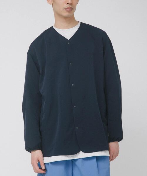 EKAL(エカル)の「『吸水速乾/通気性/軽量』DOT AIR NO COLLOR CARDIGAN(カーディガン/ボレロ・メンズ・ブラック/オレンジ系その他/ネイビー・LARGE/MEDIUM)」の7枚目の写真