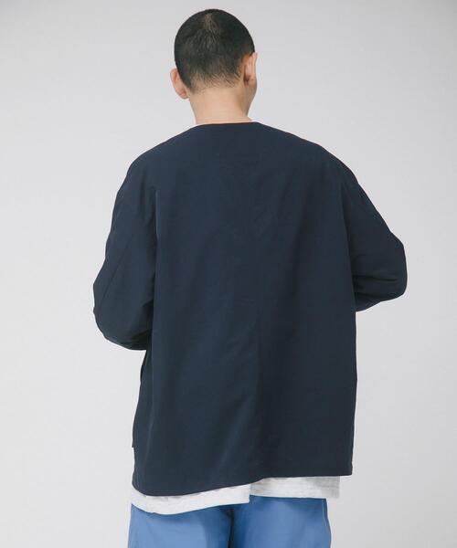 EKAL（エカル）の「DOT AIR NO COLLOR CARDIGAN（カーディガン/ボレロ・メンズ・ブラック/オレンジ系その他/ネイビー・LARGE/MEDIUM）」の5枚目の写真