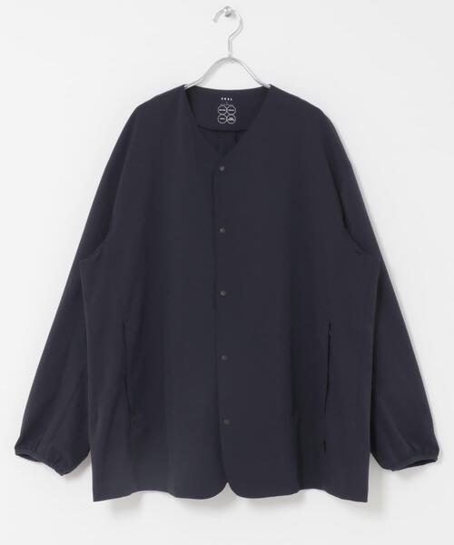EKAL(エカル)の「『吸水速乾/通気性/軽量』DOT AIR NO COLLOR CARDIGAN(カーディガン/ボレロ・メンズ・ブラック/オレンジ系その他/ネイビー・LARGE/MEDIUM)」の16枚目の写真
