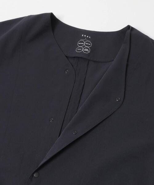 EKAL(エカル)の「『吸水速乾/通気性/軽量』DOT AIR NO COLLOR CARDIGAN(カーディガン/ボレロ・メンズ・ブラック/オレンジ系その他/ネイビー・LARGE/MEDIUM)」の17枚目の写真
