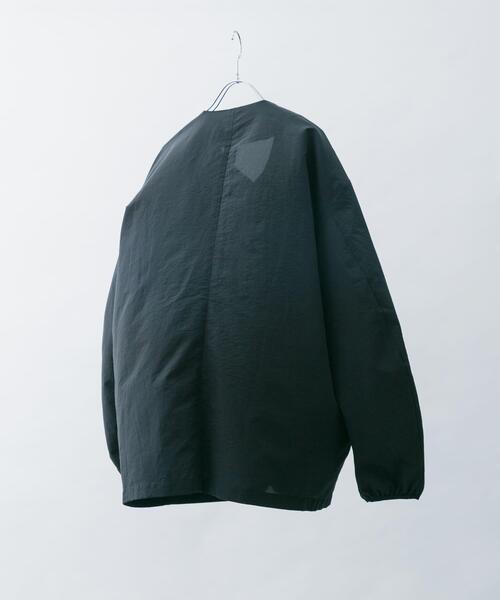 EKAL(エカル)の「『吸水速乾/通気性/軽量』DOT AIR NO COLLOR CARDIGAN(カーディガン/ボレロ・メンズ・ブラック/オレンジ系その他/ネイビー・LARGE/MEDIUM)」の5枚目の写真
