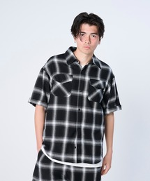FLASH PACKER（フラッシュパッカー）の「FLASH PACKER フラッシュパッカー/ 26春夏新作 セットアップ対応 リラックスシルエット オンブレチェック 半袖シャツ /// XNHP-UK HUNT（シャツ/ブラウス）」