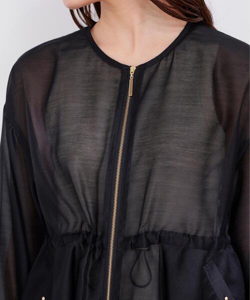 PROPORTION BODY DRESSING（プロポーションボディドレッシング）の「ドロストシアーブルゾン / 1216155401（ブルゾン・レディース・パープル/ホワイト系その他/ブラック・FREE）」の4枚目の写真
