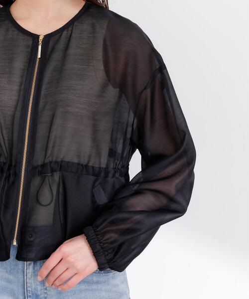 PROPORTION BODY DRESSING（プロポーションボディドレッシング）の「ドロストシアーブルゾン / 1216155401（ブルゾン・レディース・パープル/ホワイト系その他/ブラック・FREE）」の6枚目の写真