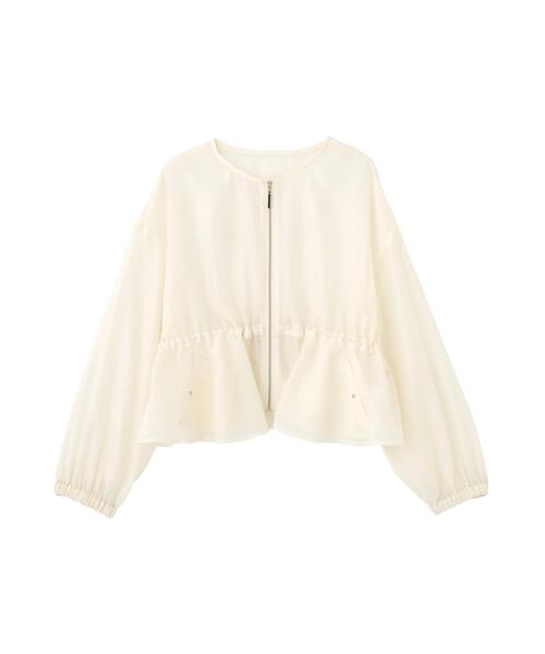 PROPORTION BODY DRESSING（プロポーションボディドレッシング）の「ドロストシアーブルゾン / 1216155401（ブルゾン・レディース・パープル/ホワイト系その他/ブラック・FREE）」の16枚目の写真