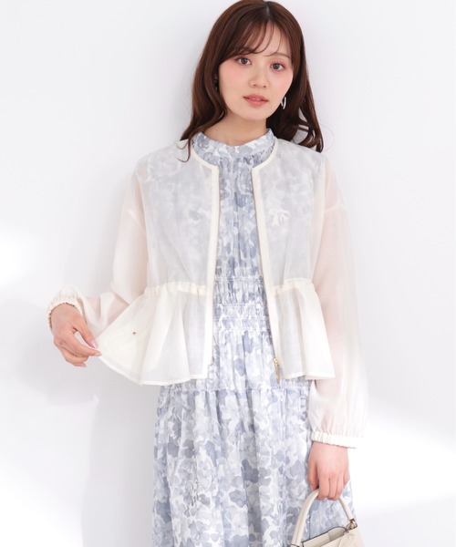 PROPORTION BODY DRESSING(プロポーションボディドレッシング)の「ドロストシアーブルゾン / 1216155401(ブルゾン・レディース・パープル/ホワイト系その他/ブラック・FREE)」の2枚目の写真