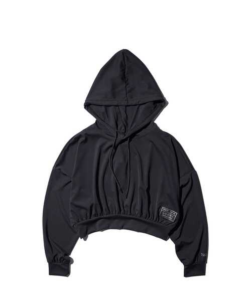 TAION(タイオン)の「TAION / タイオン BASIC SPORTS UV DRY RASH GUARD SHORT PARKA (TAION-W106STRGBS) ラッシュガード ショート丈 プルオーバーパーカー(パーカー・レディース・ブラック・MEDIUM/LARGE/X-LARGE)」の3枚目の写真