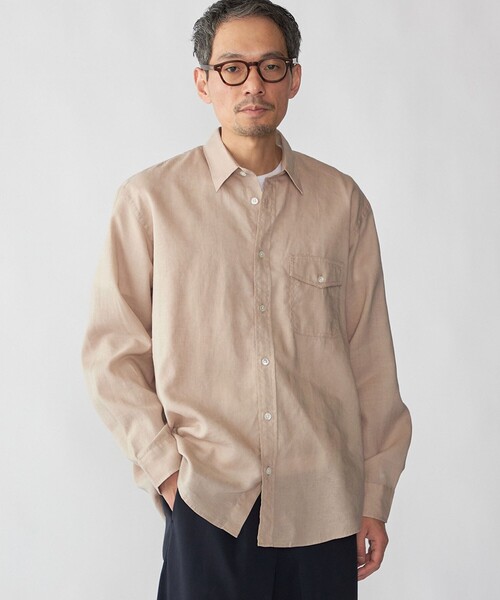 SHIPS(シップス)の「SHIPS: リネン オーバー レギュラーカラー シャツ(シャツ/ブラウス・メンズ・ホワイト/ライトブルー/ネイビー/ミント/ベージュ・X-LARGE/LARGE/MEDIUM/SMALL)」の19枚目の写真