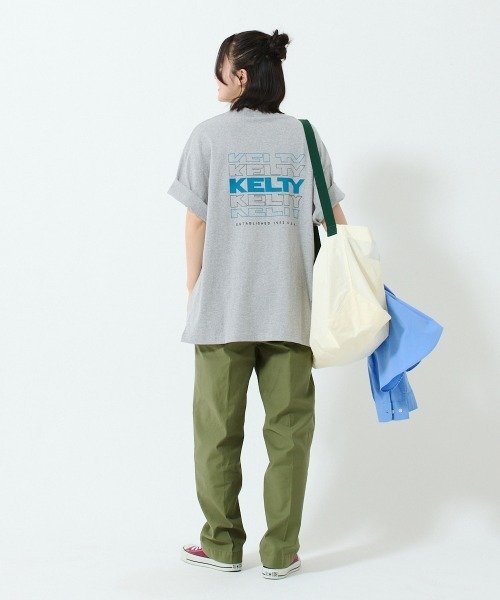KELTY(ケルティ)の「バックタイポロゴS/Sティーシャツ(Tシャツ/カットソー・レディース・グレー/ベージュ/ホワイト/ネイビー/ブラック・M/L/S/XL)」の12枚目の写真