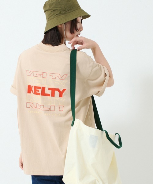 KELTY(ケルティ)の「バックタイポロゴS/Sティーシャツ(Tシャツ/カットソー・レディース・グレー/ベージュ/ホワイト/ネイビー/ブラック・M/L/S/XL)」の15枚目の写真