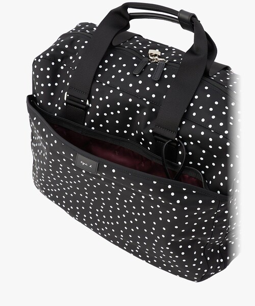 agnes b.（アニエスベー）の「ナイロン 2way ラージ ボストンバッグ "My bag" RAT01-02（ボストンバッグ・レディース・ブラック・FREE）」の5枚目の写真