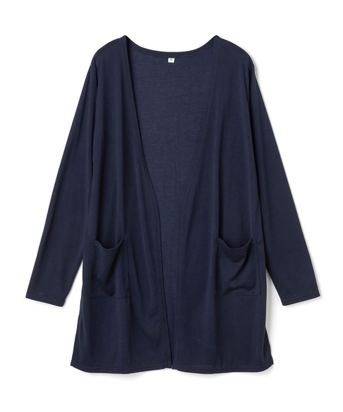 CROSS FUNCTION（クロスファンクション）の「《洗える》エブ楽 シアーVネックミドルカーディガン【CROSS FUNCTION/クロスファンクション】（カーディガン/ボレロ・レディース・ブラック/オフホワイト/ネイビー/ライトグレー・M/L/LL）」の12枚目の写真