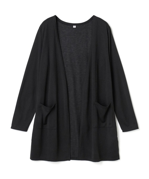 CROSS FUNCTION（クロスファンクション）の「《洗える》エブ楽 シアーVネックミドルカーディガン【CROSS FUNCTION/クロスファンクション】（カーディガン/ボレロ・レディース・ブラック/オフホワイト/ネイビー/ライトグレー・M/L/LL）」の13枚目の写真