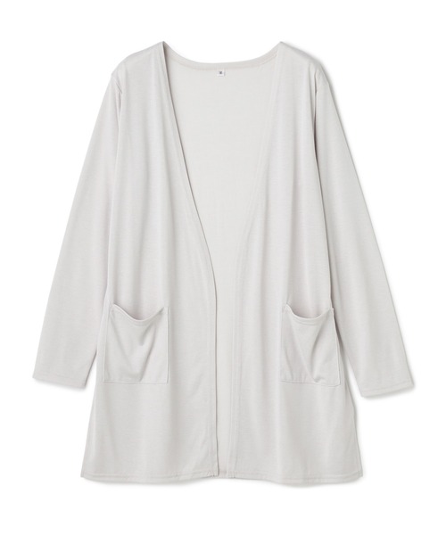 CROSS FUNCTION（クロスファンクション）の「《洗える》エブ楽 シアーVネックミドルカーディガン【CROSS FUNCTION/クロスファンクション】（カーディガン/ボレロ・レディース・ブラック/オフホワイト/ネイビー/ライトグレー・M/L/LL）」の14枚目の写真