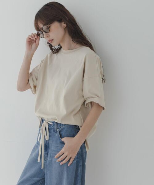 URBAN RESEARCH Sonny Label(アーバンリサーチサニーレーベル)の「コットンハーフスリーブプルオーバー(Tシャツ/カットソー・レディース・ブルー/チャコールグレー/ベージュ・FREE)」の2枚目の写真
