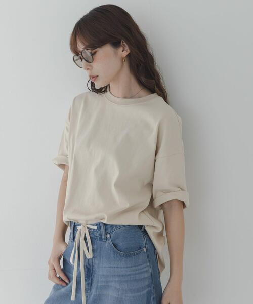 URBAN RESEARCH Sonny Label(アーバンリサーチサニーレーベル)の「コットンハーフスリーブプルオーバー(Tシャツ/カットソー・レディース・ブルー/チャコールグレー/ベージュ・FREE)」の6枚目の写真