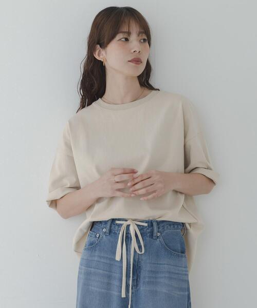URBAN RESEARCH Sonny Label(アーバンリサーチサニーレーベル)の「コットンハーフスリーブプルオーバー(Tシャツ/カットソー・レディース・ブルー/チャコールグレー/ベージュ・FREE)」の7枚目の写真