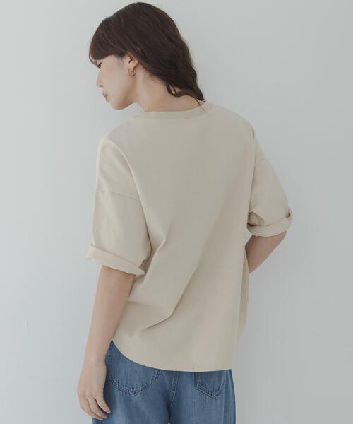 URBAN RESEARCH Sonny Label(アーバンリサーチサニーレーベル)の「コットンハーフスリーブプルオーバー(Tシャツ/カットソー・レディース・ブルー/チャコールグレー/ベージュ・FREE)」の9枚目の写真