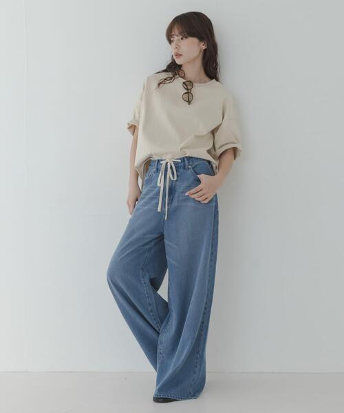 URBAN RESEARCH Sonny Label(アーバンリサーチサニーレーベル)の「コットンハーフスリーブプルオーバー(Tシャツ/カットソー・レディース・ブルー/チャコールグレー/ベージュ・FREE)」の10枚目の写真